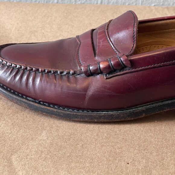 Bostonian Crown Windsor Mens Burgundy Leather‎ Loafers Size 9 - Picture 16 of 16